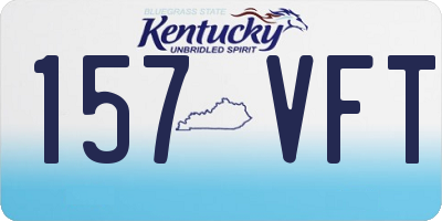 KY license plate 157VFT