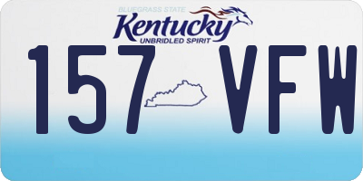 KY license plate 157VFW