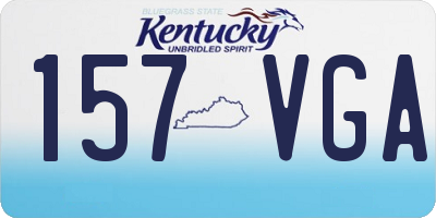 KY license plate 157VGA