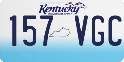 KY license plate 157VGC