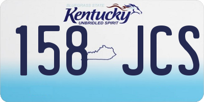 KY license plate 158JCS