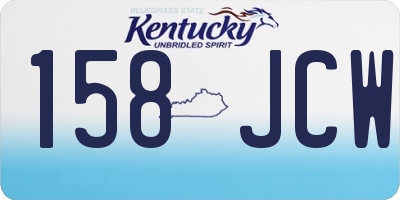 KY license plate 158JCW