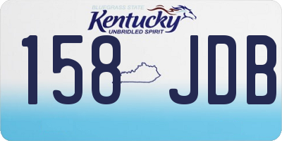 KY license plate 158JDB