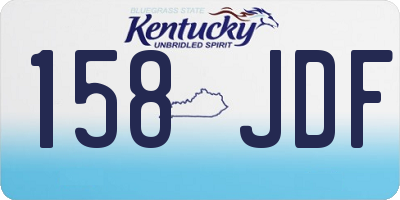KY license plate 158JDF
