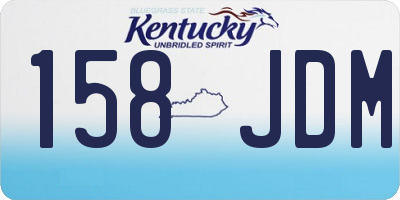 KY license plate 158JDM