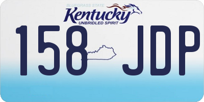 KY license plate 158JDP