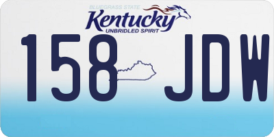 KY license plate 158JDW