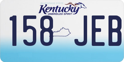 KY license plate 158JEB