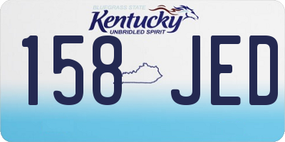 KY license plate 158JED