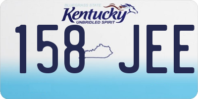 KY license plate 158JEE