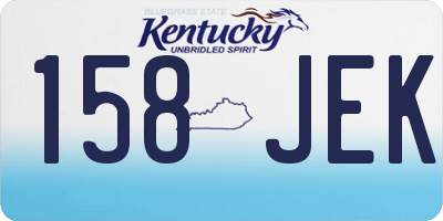KY license plate 158JEK