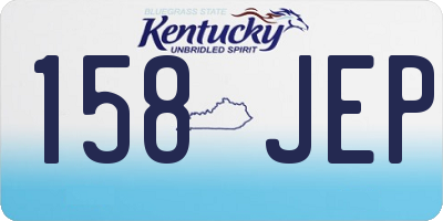 KY license plate 158JEP