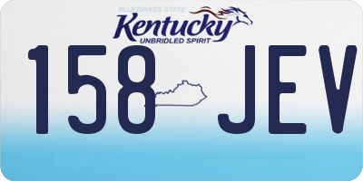 KY license plate 158JEV