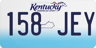 KY license plate 158JEY