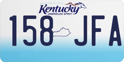KY license plate 158JFA