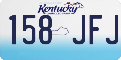 KY license plate 158JFJ
