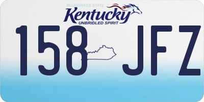 KY license plate 158JFZ