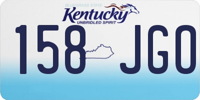 KY license plate 158JGO