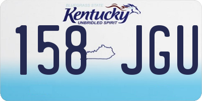 KY license plate 158JGU