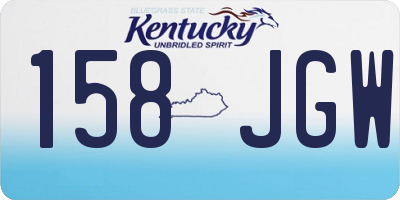KY license plate 158JGW