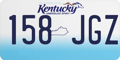 KY license plate 158JGZ