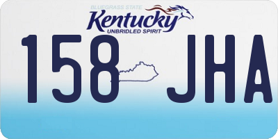 KY license plate 158JHA