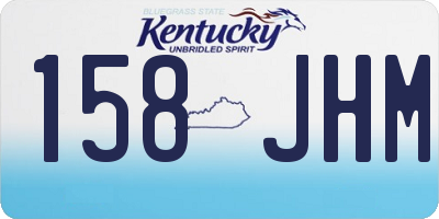 KY license plate 158JHM