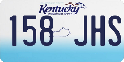 KY license plate 158JHS
