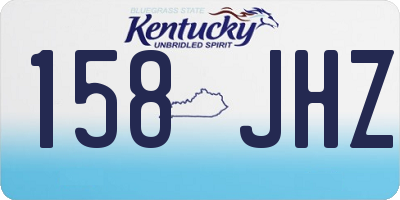 KY license plate 158JHZ