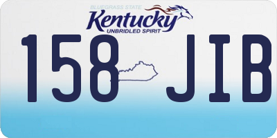 KY license plate 158JIB