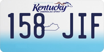 KY license plate 158JIF