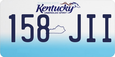 KY license plate 158JII