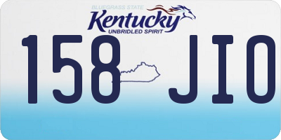 KY license plate 158JIO