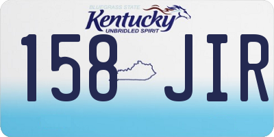 KY license plate 158JIR