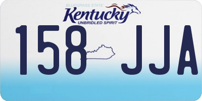 KY license plate 158JJA