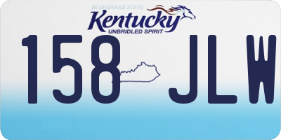 KY license plate 158JLW