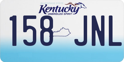KY license plate 158JNL