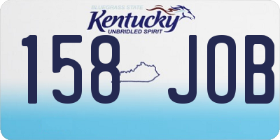 KY license plate 158JOB