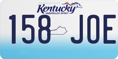 KY license plate 158JOE