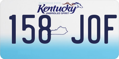 KY license plate 158JOF