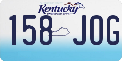 KY license plate 158JOG