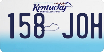 KY license plate 158JOH