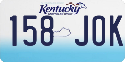 KY license plate 158JOK