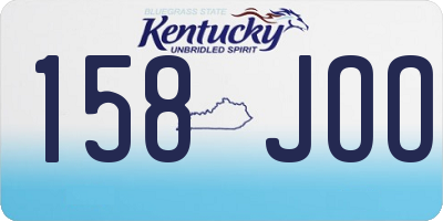 KY license plate 158JOO