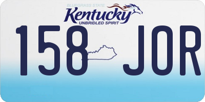 KY license plate 158JOR