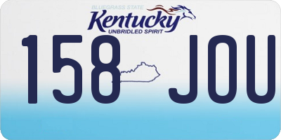 KY license plate 158JOU