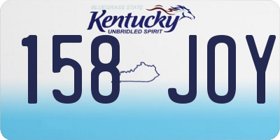 KY license plate 158JOY
