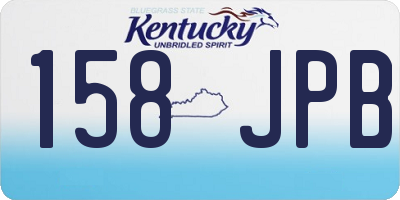 KY license plate 158JPB