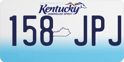KY license plate 158JPJ
