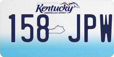 KY license plate 158JPW
